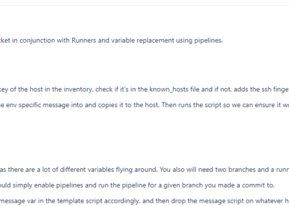 Bitbucket Branches & Variable Handling in Runners